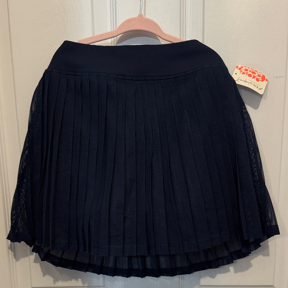 FP Movement by Free People Navy Rally Ruffle Mini Skirt (pleated) - Picture 4 of 7